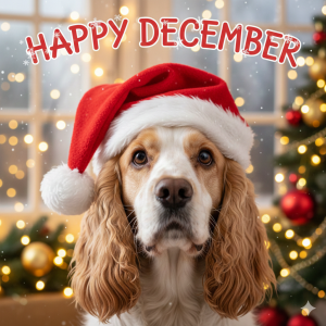 Birthday Card December Dog