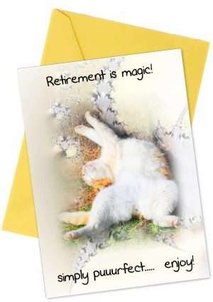 Retirement Cat card from Pet Cards