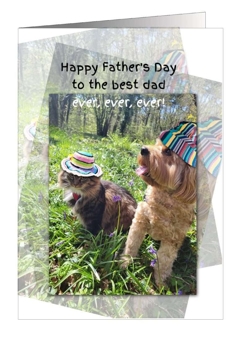 Father's Day Cat and Dog card from Pet Cards UK Father's Day Cat and Dog card from Pet Cards UK