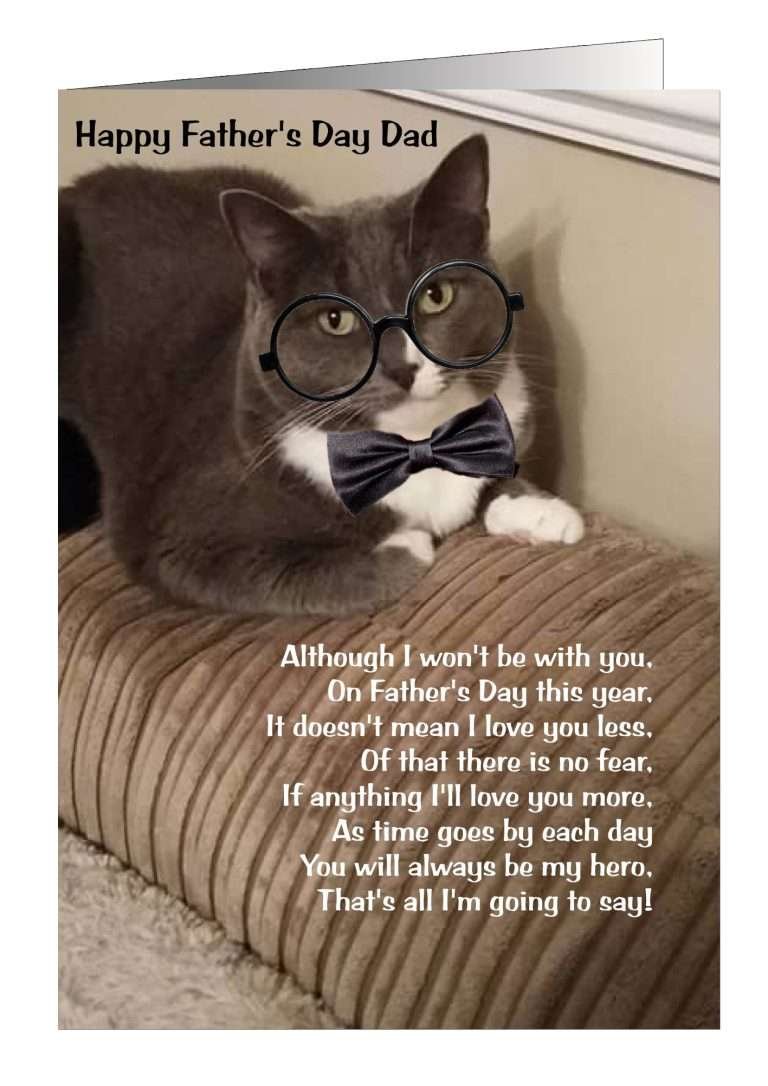 Father's Day Cat card from Pet Cards UK Father's Day Cat card from Pet Cards UK