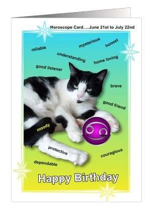 Horoscope Birthday Card Gemini by Pet Cards UK