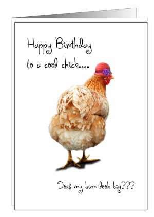 Chicken birthday greetings card