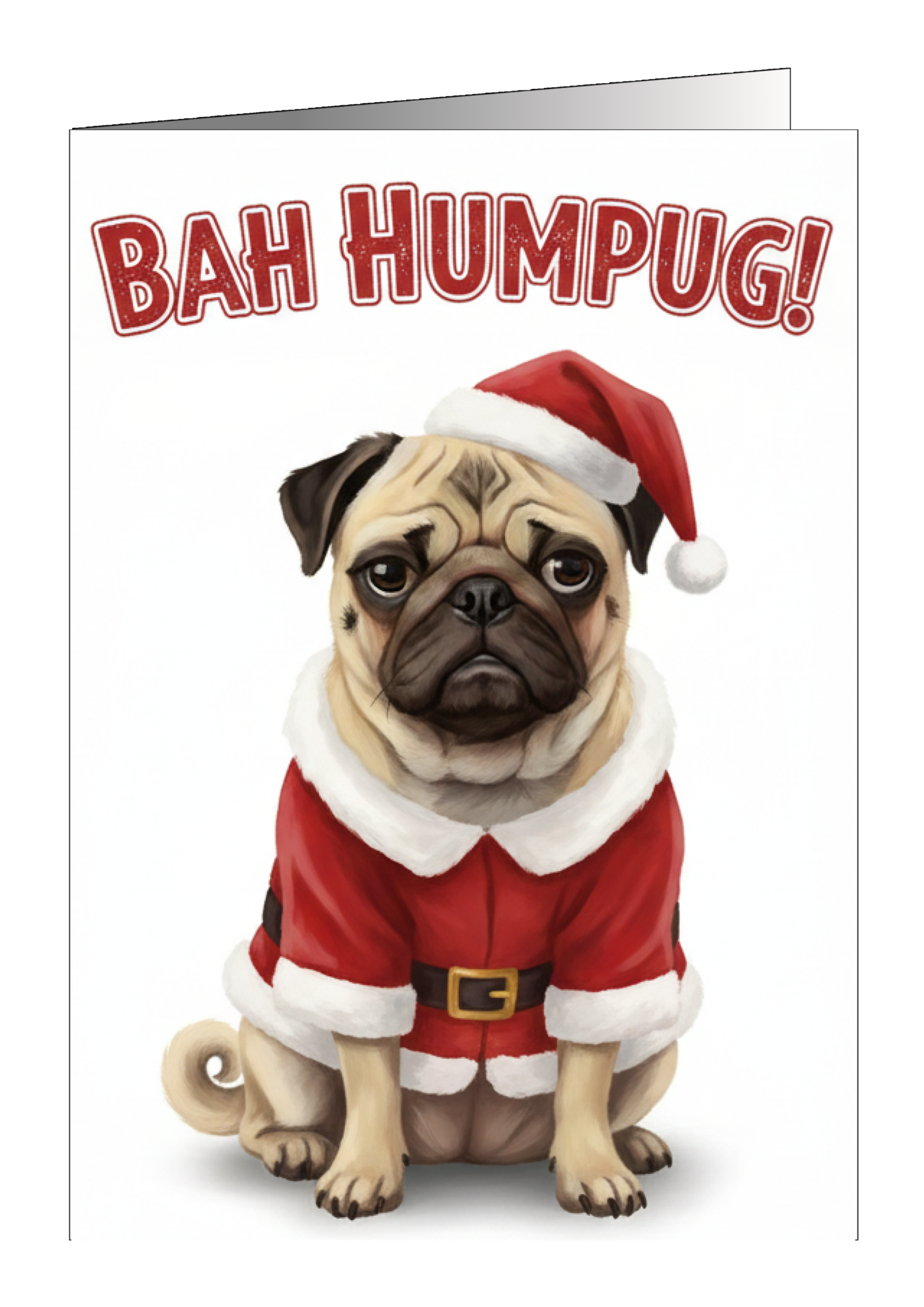 Christmas Card Dog Bah Humpug