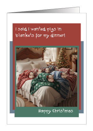 Christmas Card Pigs in Blankets