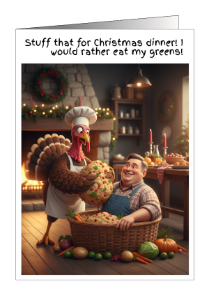 Christmas Card Turkey Stuffing