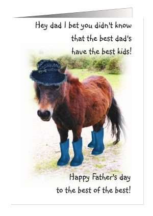 Father's Day Donkey card from Pet Cards UK