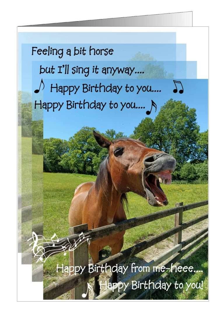 Horse birthday card from Pet Cards