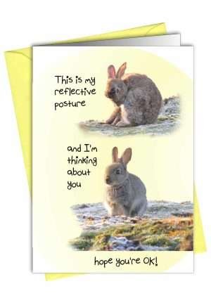 Thinking of you rabbit card