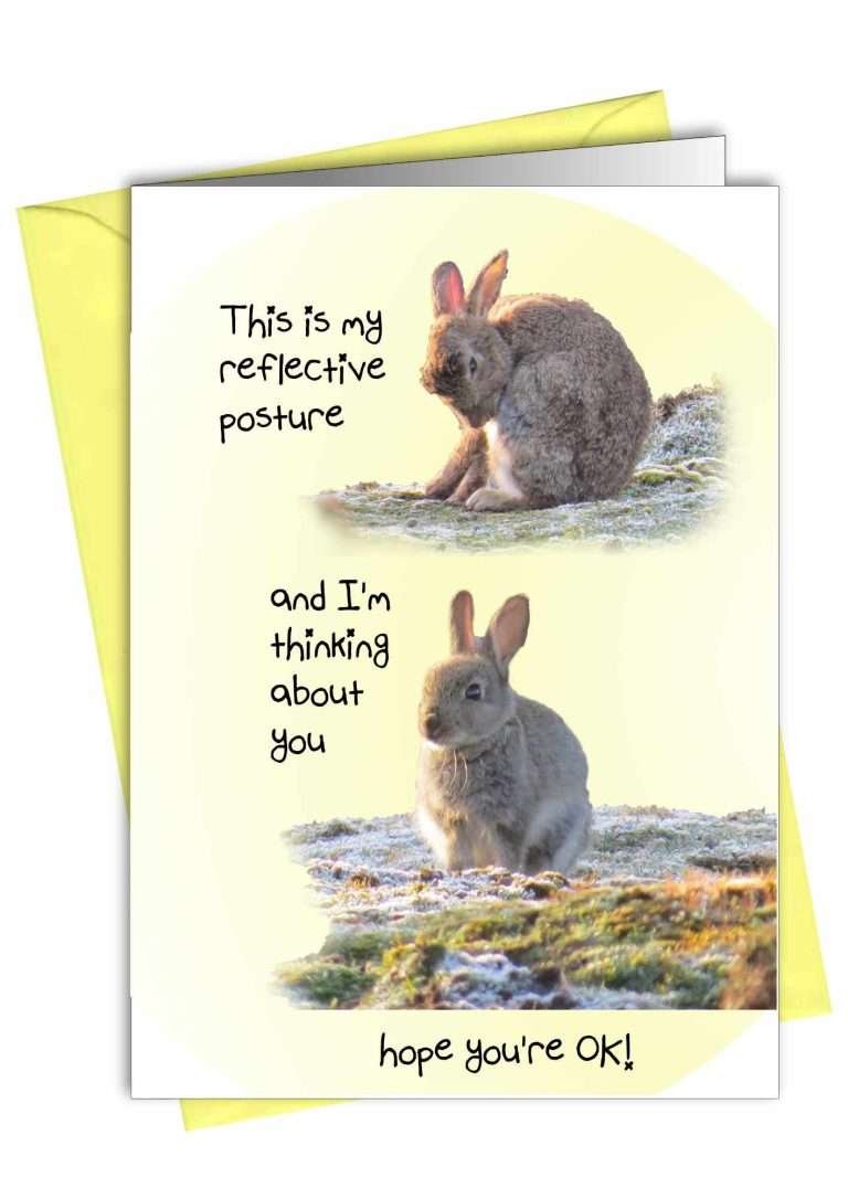 Thinking of you rabbit card