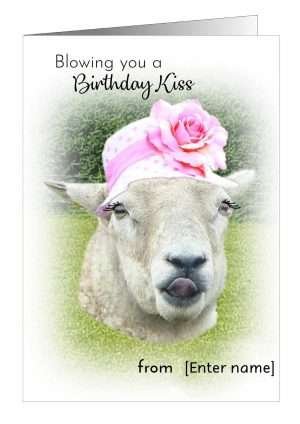 Sheep birthday card from Pet Cards